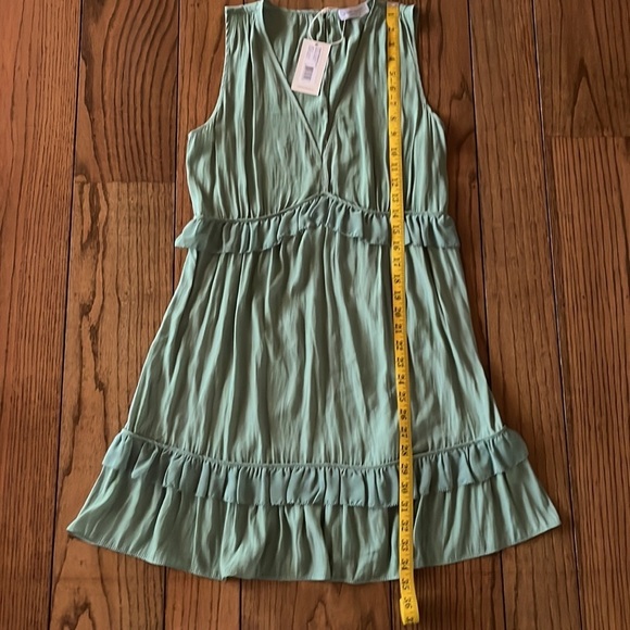 Ramy Brook light green V Neck Merida Ruffle Dress Size 8 - Picture 6 of 7